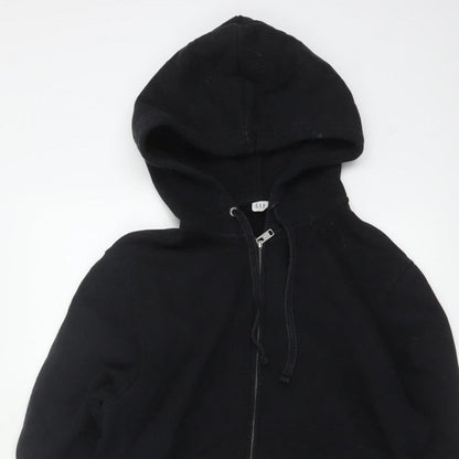 GAP Men’s Black L Full Zip Hooded Fleece Hoodie Pockets