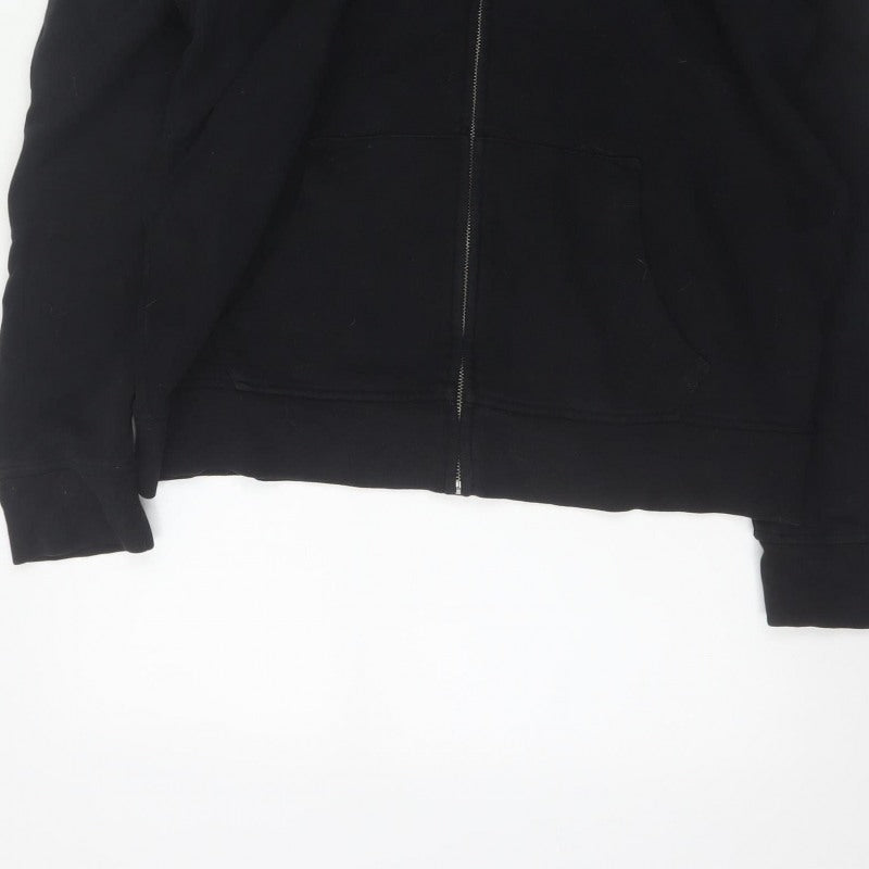 GAP Men’s Black L Full Zip Hooded Fleece Hoodie Pockets