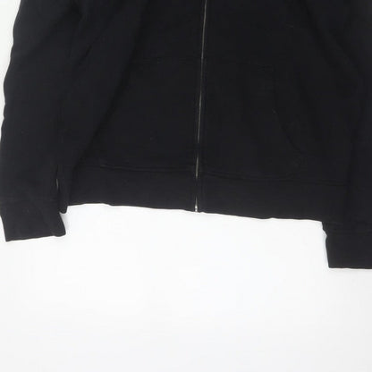 GAP Men’s Black L Full Zip Hooded Fleece Hoodie Pockets