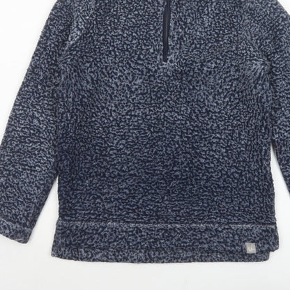 Weird Fish Women’s Blue Size 10 1/4 Zip Fleece Pullover Sweatshirt