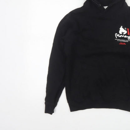 Money Boys Black 12-13 Years Pullover Logo Hoodie Cotton