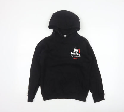 Money Boys Black 12-13 Years Pullover Logo Hoodie Cotton
