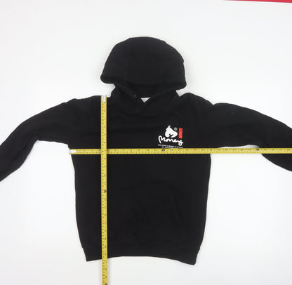 Money Boys Black 12-13 Years Pullover Logo Hoodie Cotton