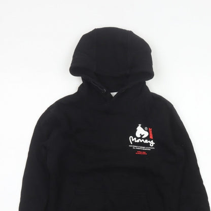 Money Boys Black 12-13 Years Pullover Logo Hoodie Cotton