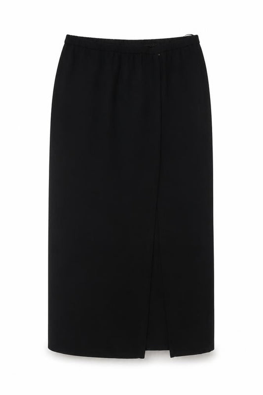 Frank Usher Women Black Size 36 Long Pencil Skirt Elastic Waist