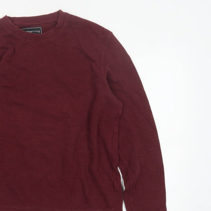Red Herring Men’s Burgundy M Cotton Crew Neck Pullover Sweatshirt