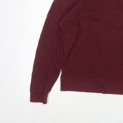 Red Herring Men’s Burgundy M Cotton Crew Neck Pullover Sweatshirt