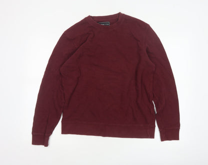 Red Herring Men’s Burgundy M Cotton Crew Neck Pullover Sweatshirt