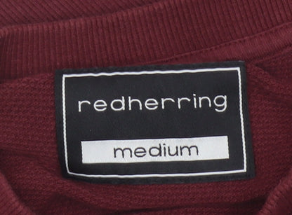 Red Herring Men’s Burgundy M Cotton Crew Neck Pullover Sweatshirt