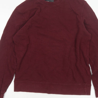 Red Herring Men’s Burgundy M Cotton Crew Neck Pullover Sweatshirt