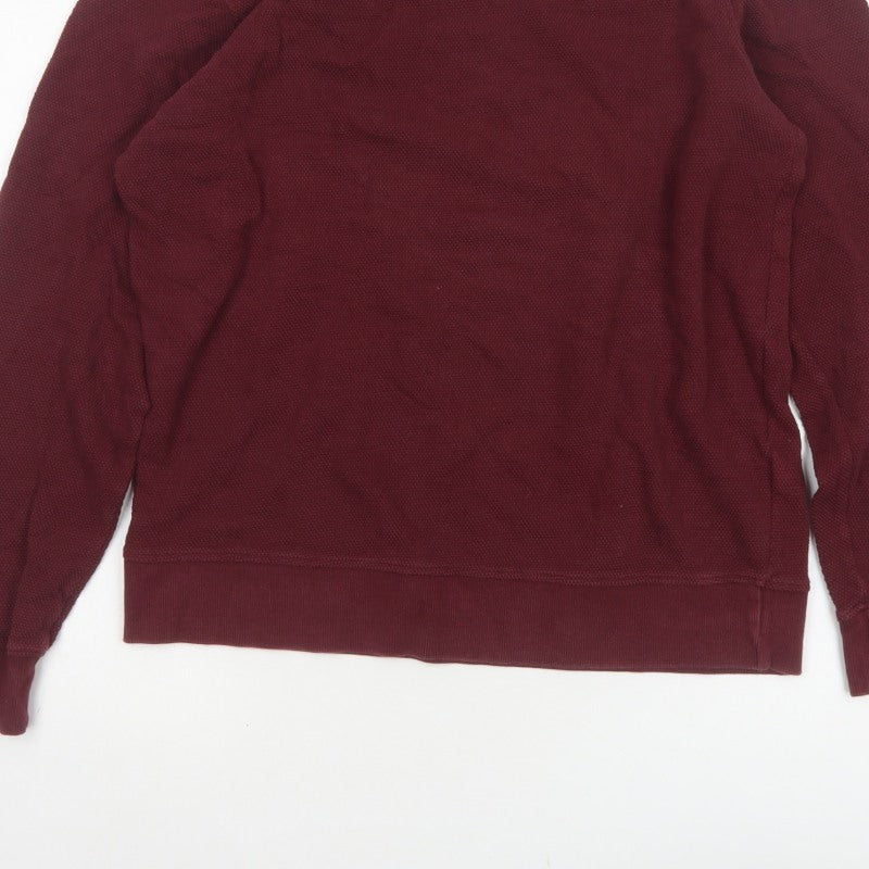 Red Herring Men’s Burgundy M Cotton Crew Neck Pullover Sweatshirt
