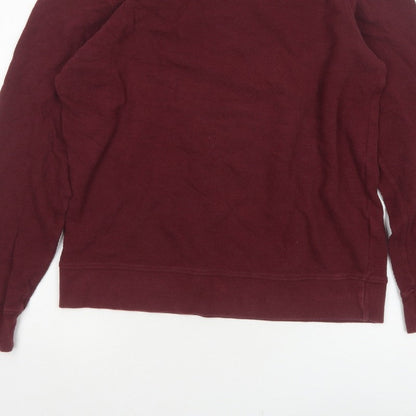 Red Herring Men’s Burgundy M Cotton Crew Neck Pullover Sweatshirt