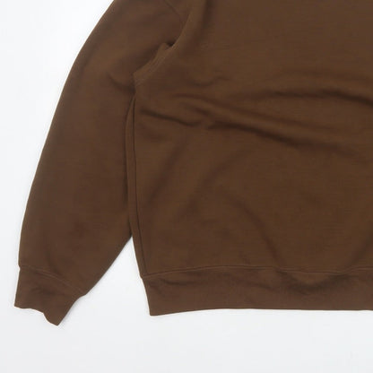 Uniqlo C Men’s Brown M Crew Neck Pullover Cotton Blend Sweatshirt