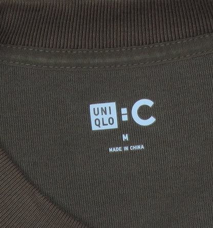 Uniqlo C Men’s Brown M Crew Neck Pullover Cotton Blend Sweatshirt