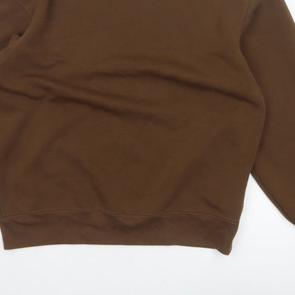 Uniqlo C Men’s Brown M Crew Neck Pullover Cotton Blend Sweatshirt