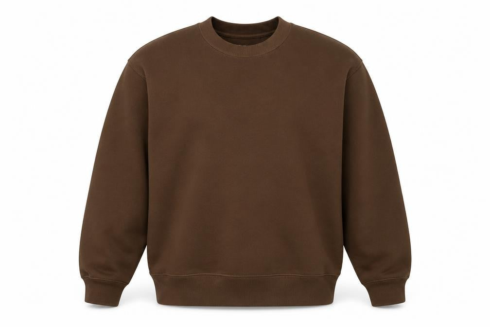 Uniqlo C Men’s Brown M Crew Neck Pullover Cotton Blend Sweatshirt