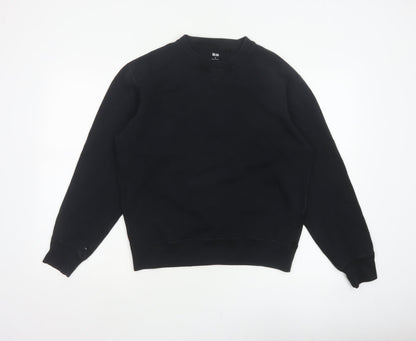 Uniqlo Men’s Black M Crew Neck Pullover Cotton Sweatshirt