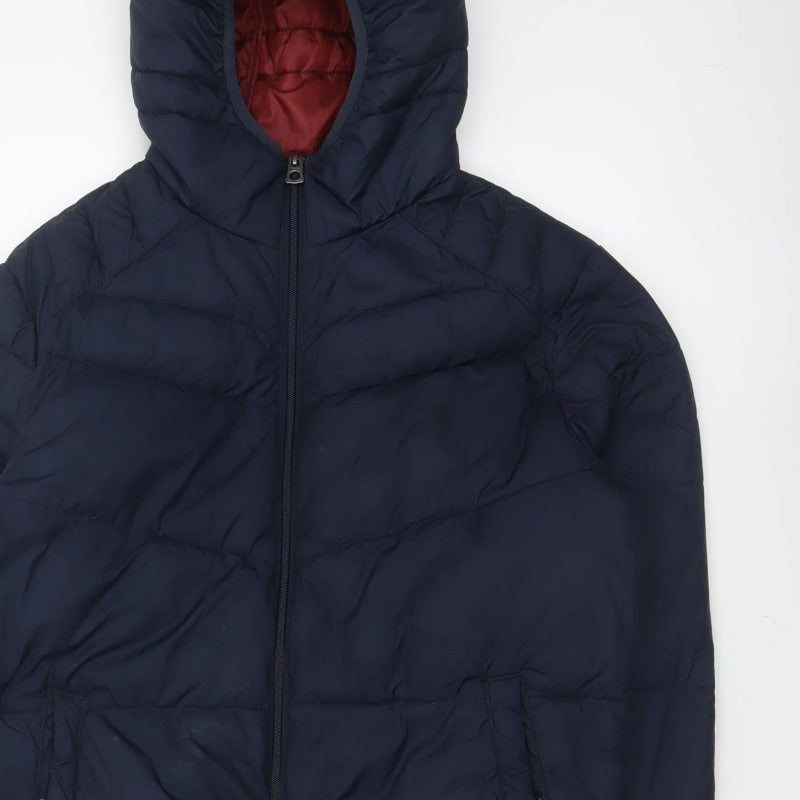 Additional view of Jack & Jones Originals Men’s Navy S Hooded Quilted Puffer Jacket