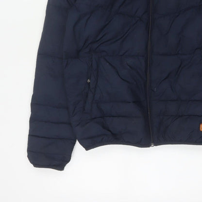 Additional view of Jack & Jones Originals Men’s Navy S Hooded Quilted Puffer Jacket
