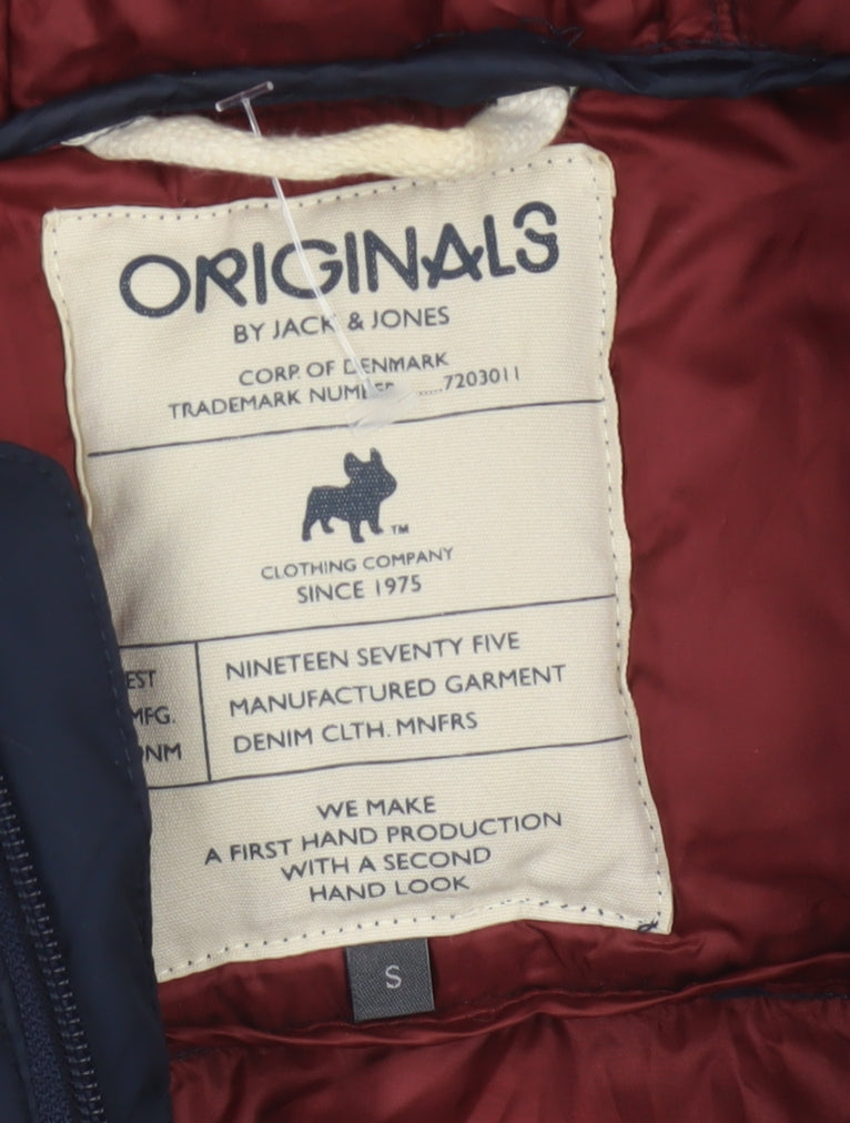 Additional view of Jack & Jones Originals Men’s Navy S Hooded Quilted Puffer Jacket