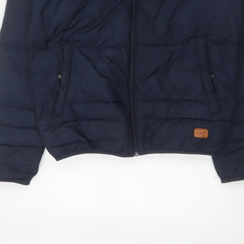 Additional view of Jack & Jones Originals Men’s Navy S Hooded Quilted Puffer Jacket