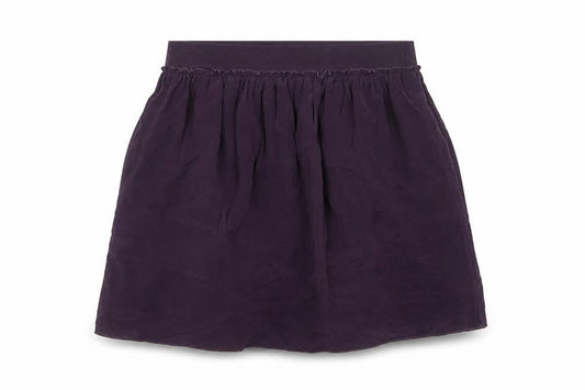 Hush Women Purple Silk Mini Skater Skirt S Elastic Waist