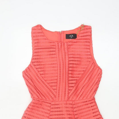 AX Paris Women’s Orange Lace Fit & Flare Party Dress UK 10