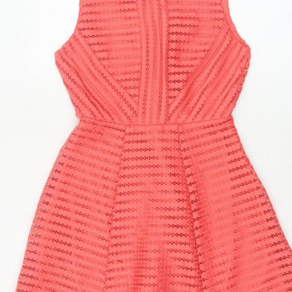 AX Paris Women’s Orange Lace Fit & Flare Party Dress UK 10