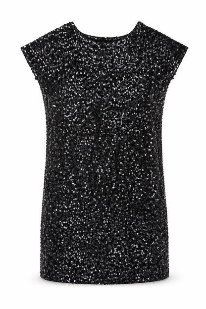 Next Women Black UK 14 Sequin Bodycon Mini Party Dress