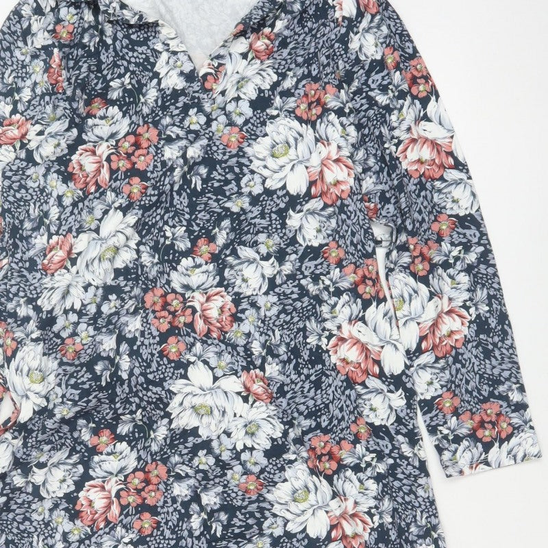 Cotton Traders Women’s Multicoloured Floral Shirt Dress UK 12