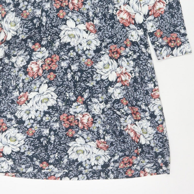 Cotton Traders Women’s Multicoloured Floral Shirt Dress UK 12