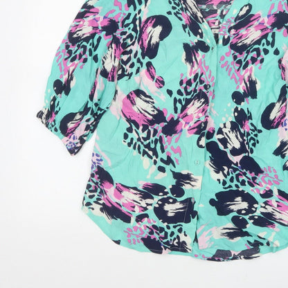 Love & Roses Women Multicoloured UK 12 V-Neck Button-Up Blouse