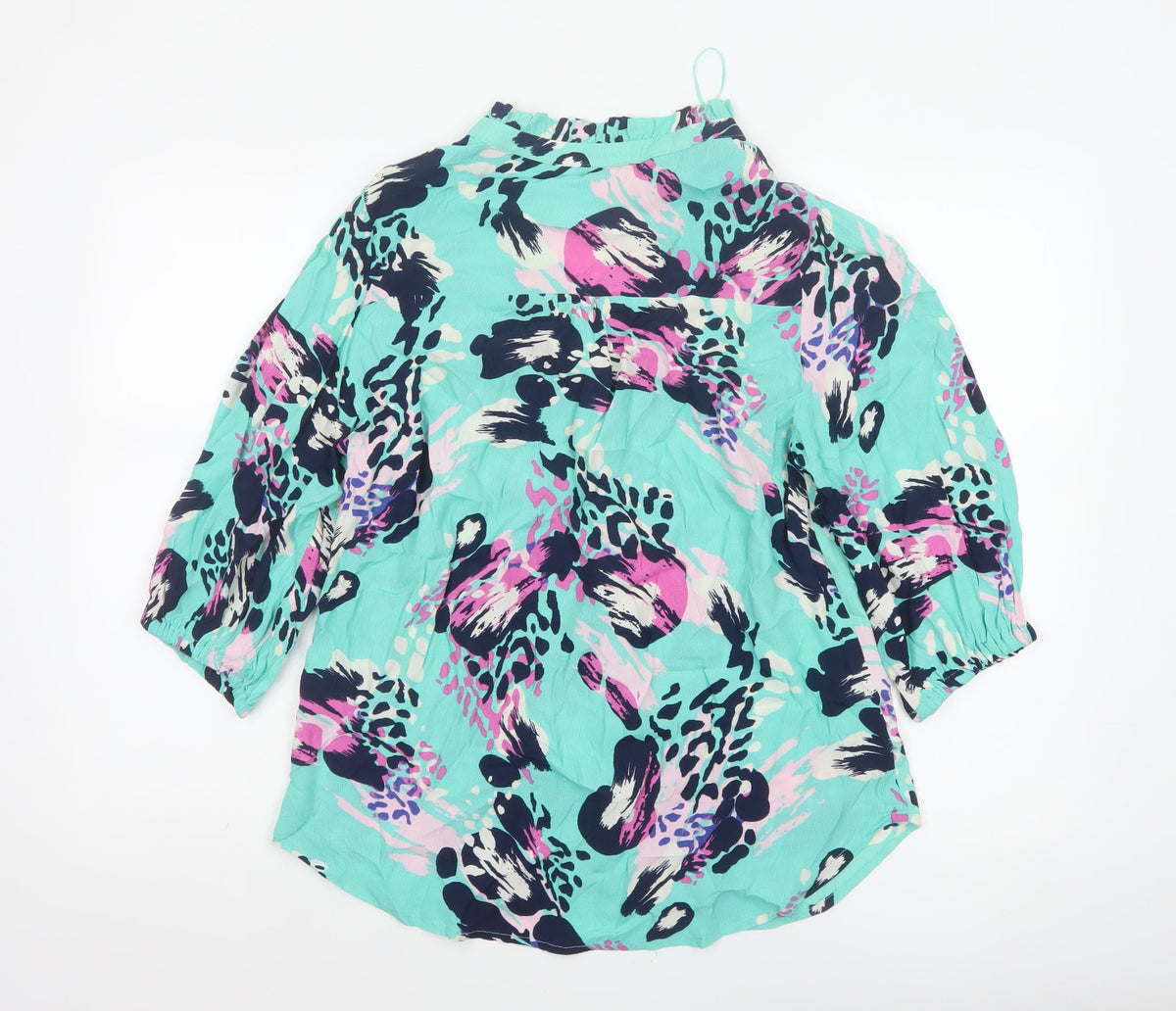 Love & Roses Women Multicoloured UK 12 V-Neck Button-Up Blouse