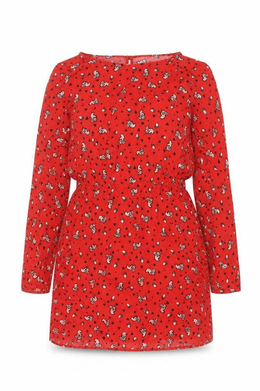 By Henry Holland Women’s Red Squirrel Print A-Line Dress Size 18