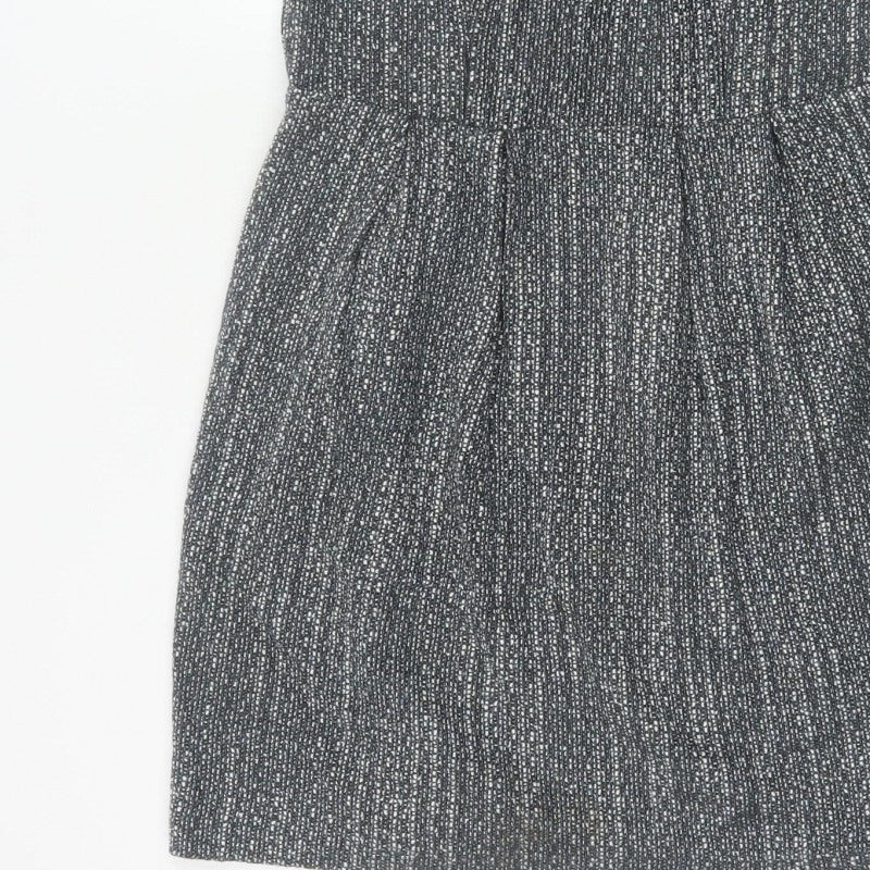 Marks and Spencer Limited Edition Women's Black Grey Fit & Flare Dress 10