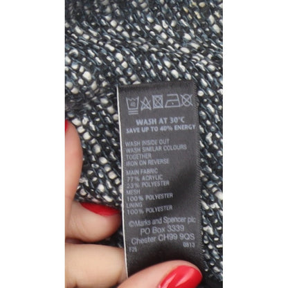 Marks and Spencer Limited Edition Women's Black Grey Fit & Flare Dress 10