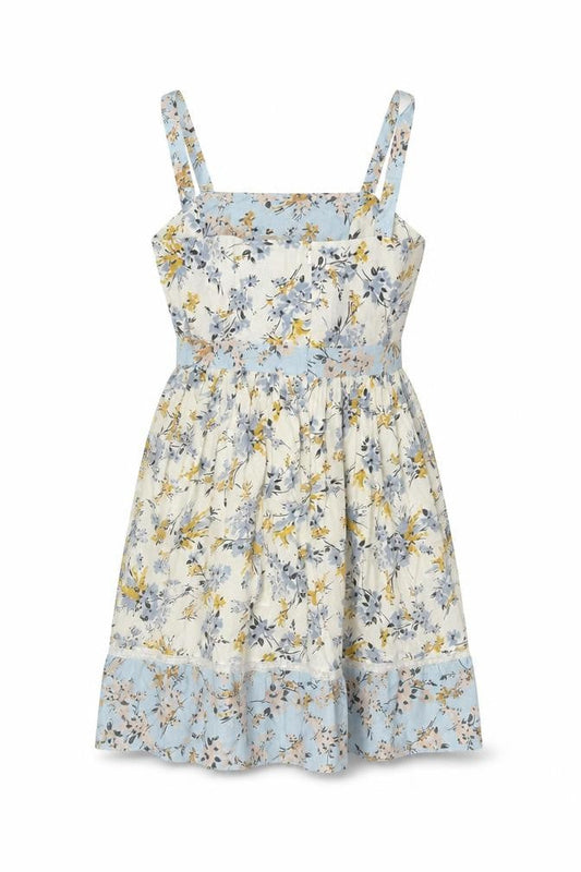 Miss Selfridge Women Blue Floral Fit & Flare Petite UK 8 Dress