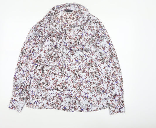 Marks & Spencer Women’s Multicoloured Size 12 Animal Print Wrap Blouse