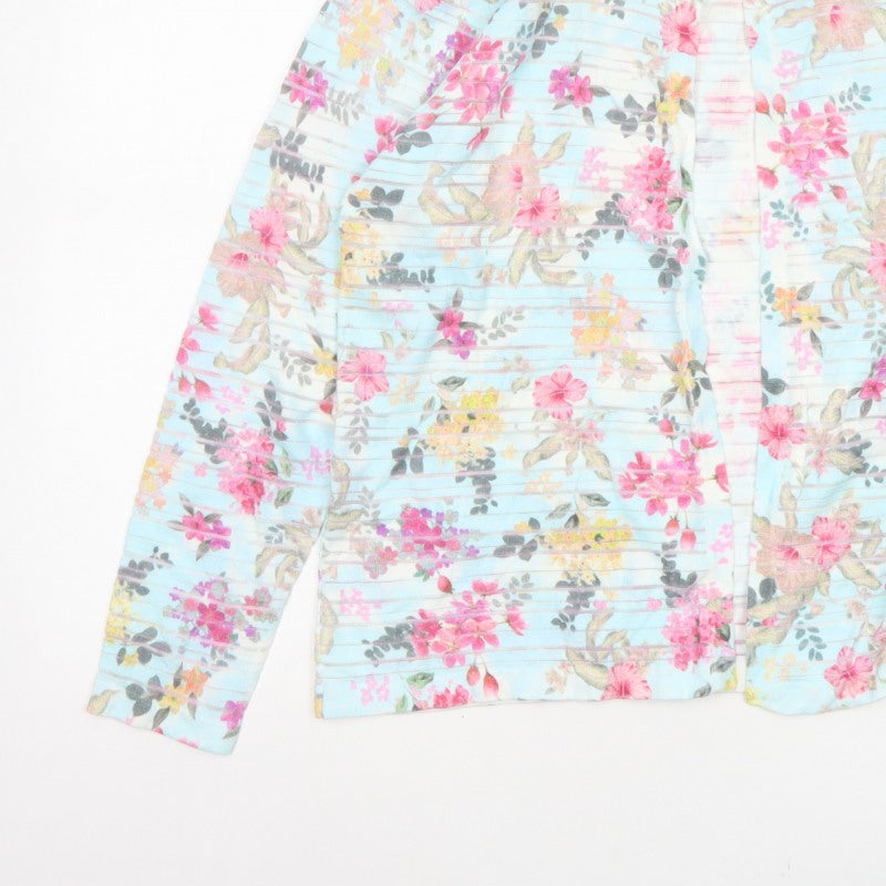 Emreco Women’s Multicoloured Floral Knit Open Cardigan UK 18
