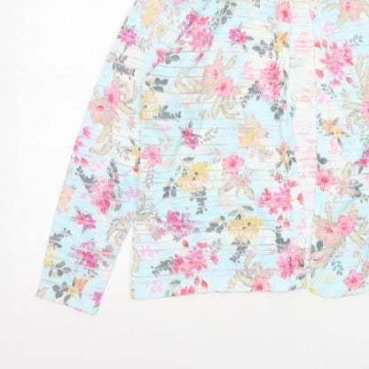 Emreco Women’s Multicoloured Floral Knit Open Cardigan UK 18