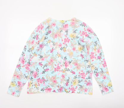 Emreco Women’s Multicoloured Floral Knit Open Cardigan UK 18