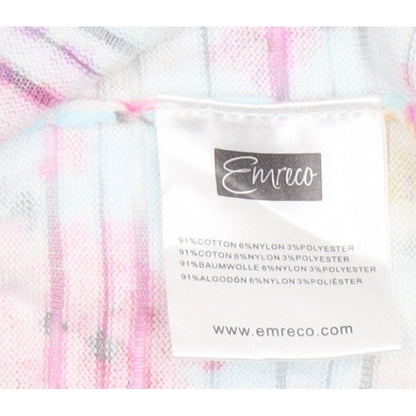 Emreco Women’s Multicoloured Floral Knit Open Cardigan UK 18
