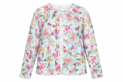 Emreco Women’s Multicoloured Floral Knit Open Cardigan UK 18