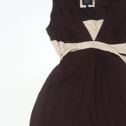 Betty Jackson Black Women’s Brown Beige UK 14 Fit & Flare Knee Dress