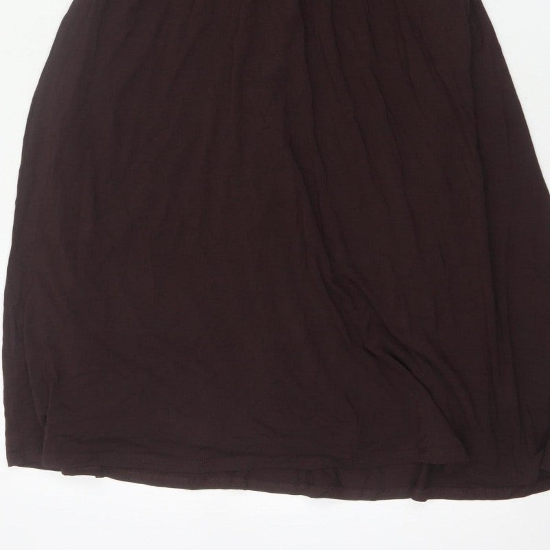 Betty Jackson Black Women’s Brown Beige UK 14 Fit & Flare Knee Dress