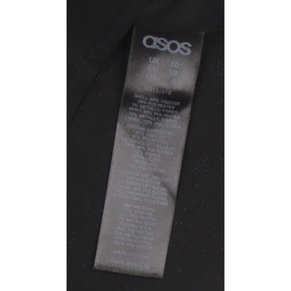 ASOS Women Black Floral A-Line Halter Party Dress UK 10