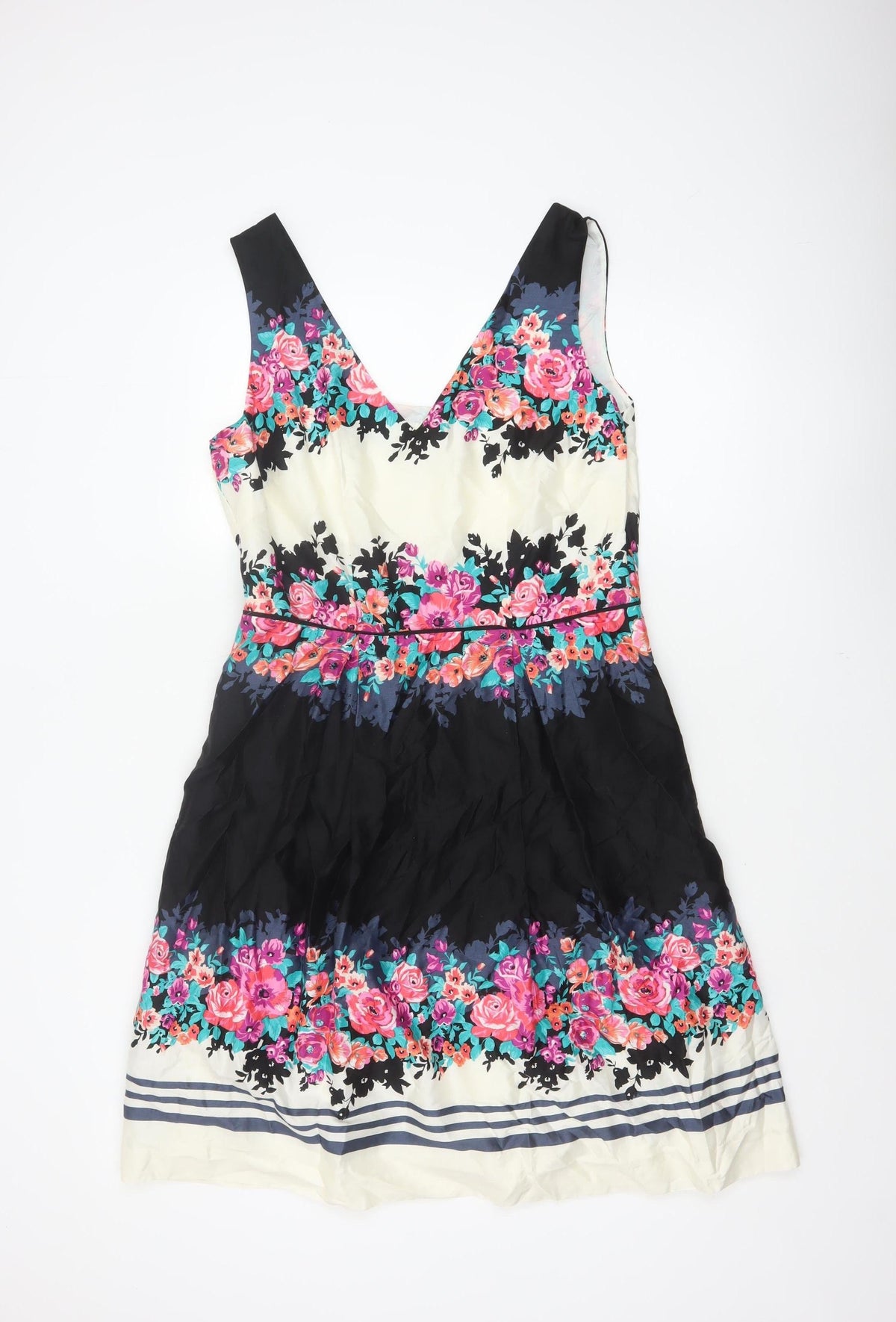 Monsoon Women’s Multicoloured Floral Fit & Flare Dress UK 14