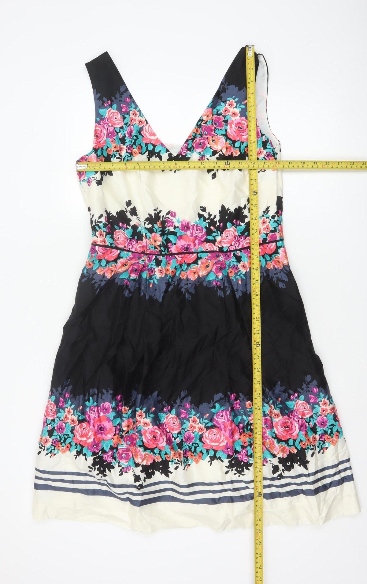 Monsoon Women’s Multicoloured Floral Fit & Flare Dress UK 14