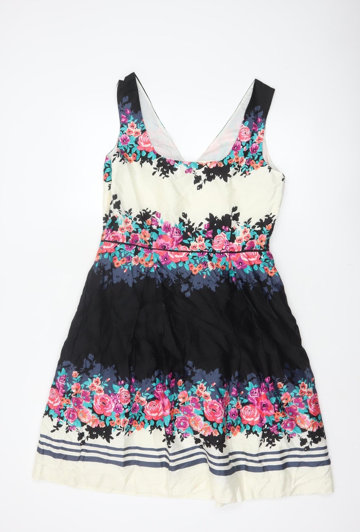 Monsoon Women’s Multicoloured Floral Fit & Flare Dress UK 14