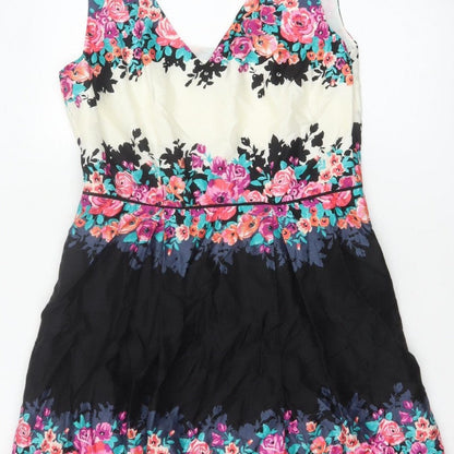 Monsoon Women’s Multicoloured Floral Fit & Flare Dress UK 14